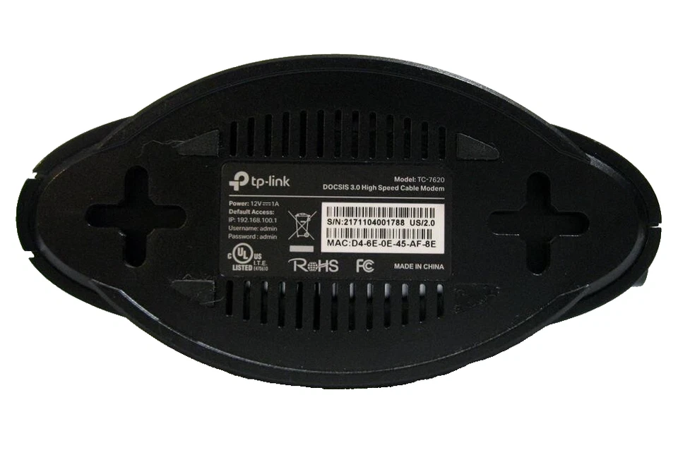 TP-LINK TC-7620 680Mbps N DOCSIS 3.0 Cable Modem  w/ Power Adapter - EXCELLENT - Image 4 of 4