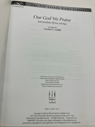 Our God We Praise - Piano Hymn Settings By Carolyn C. Setliff - FJH Music - Picture 2 of 5