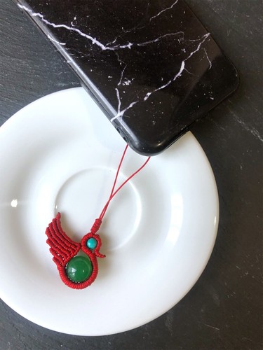 Pendentif macramé cygne – porte-clés – bijoux de sac –breloques de téléphone - Zdjęcie 5 z 10