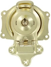 Polished Brass Trunk Lock Keys chest steamer old antique vintage gold new restor