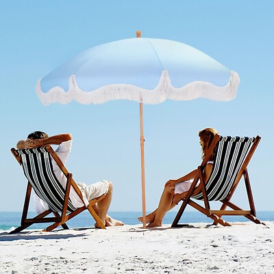 beach style patio umbrella Outdoor Beach Patio Umbrella Hawaiian Style Sun Shade UPF 50+ with Carry Bag