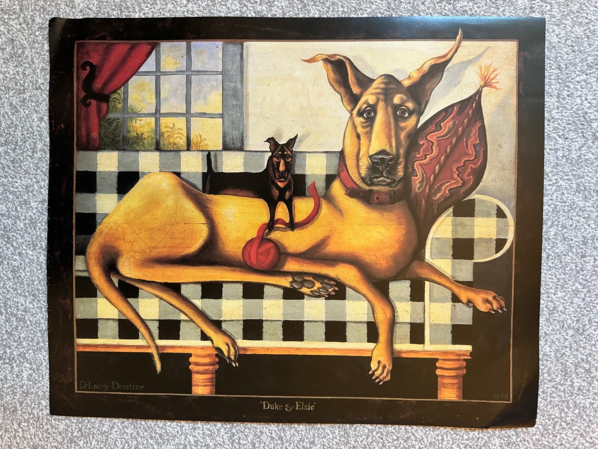 D Lacey-Derstine - Duke and Elsie 1994 dog fine art print/poster
