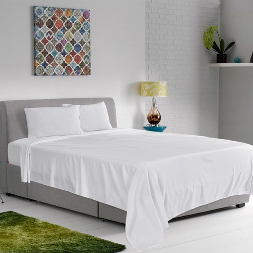 Cotton Jersey Knit Fabric 4 Piece Stretchy Bed Sheet Set Twin XL/Queen/King Size - Picture 23 of 114
