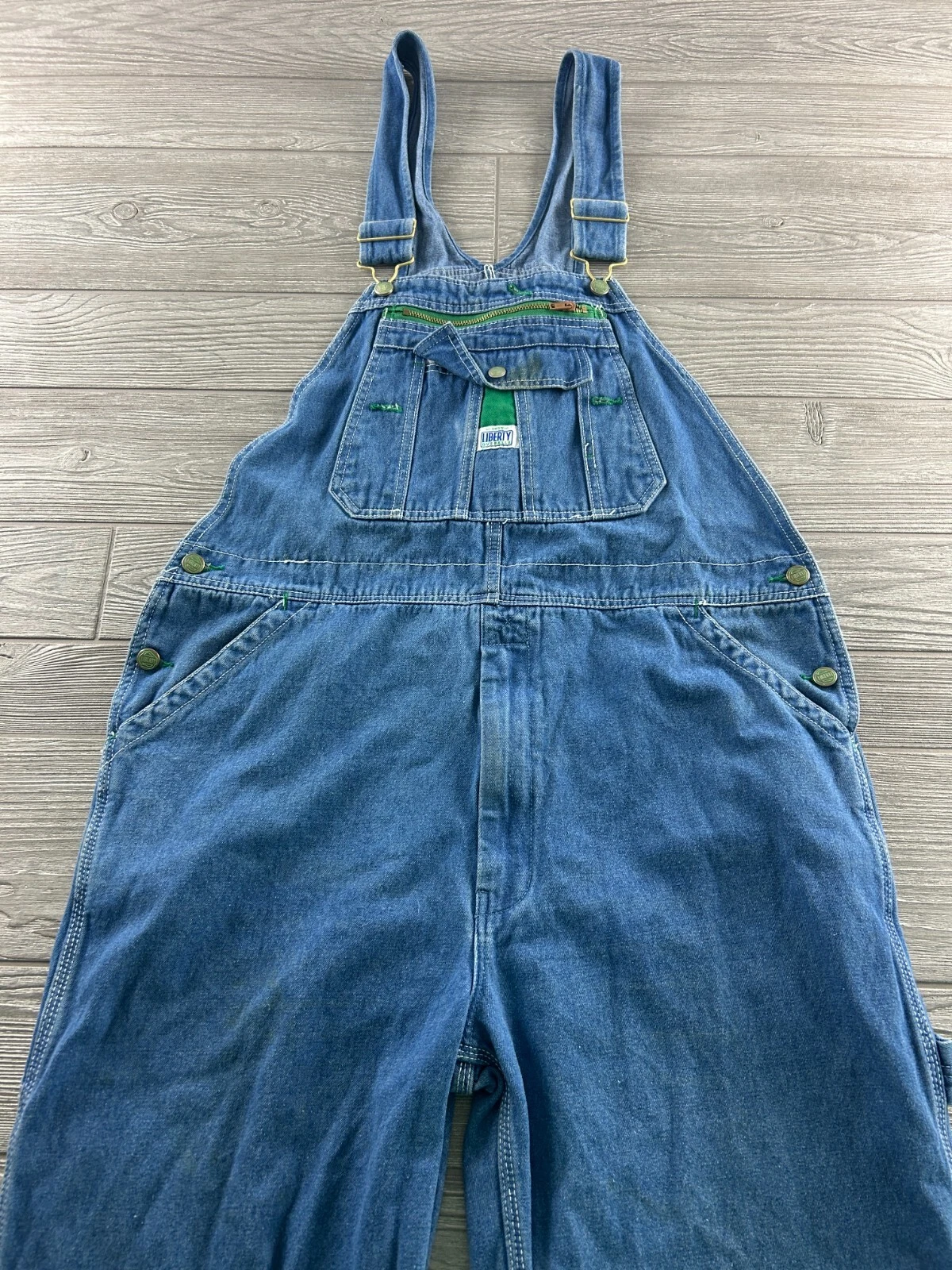 Liberty Overalls Mens Farm Coveralls Size 38x30 Blue Farmwork Ranch Outdoors