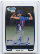 2012 BOWMAN CHROME #BCP75 DILLON MAPLES AUTOGRAPH ROOKIE CARD RC, CUBS, 012815