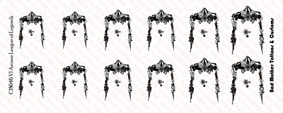 1/18 Scale VI Arcane League of Legends Tattoo Waterslide Decals 3.7 inch Figures