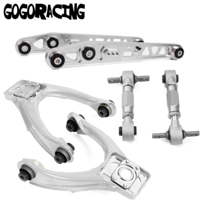Silver Lower Control Arm & Front Upper Rear Camber Kit For Honda Civic 96-00 EK