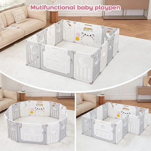 10/14/18 Stk Laufgitter Baby Laufstall Faltbar DIY Absperrgitter Krabbelgitter - Bild 5 von 59