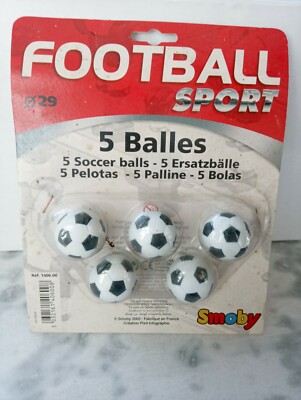 Set Of 5 Foosball Balls Smoby New!!!