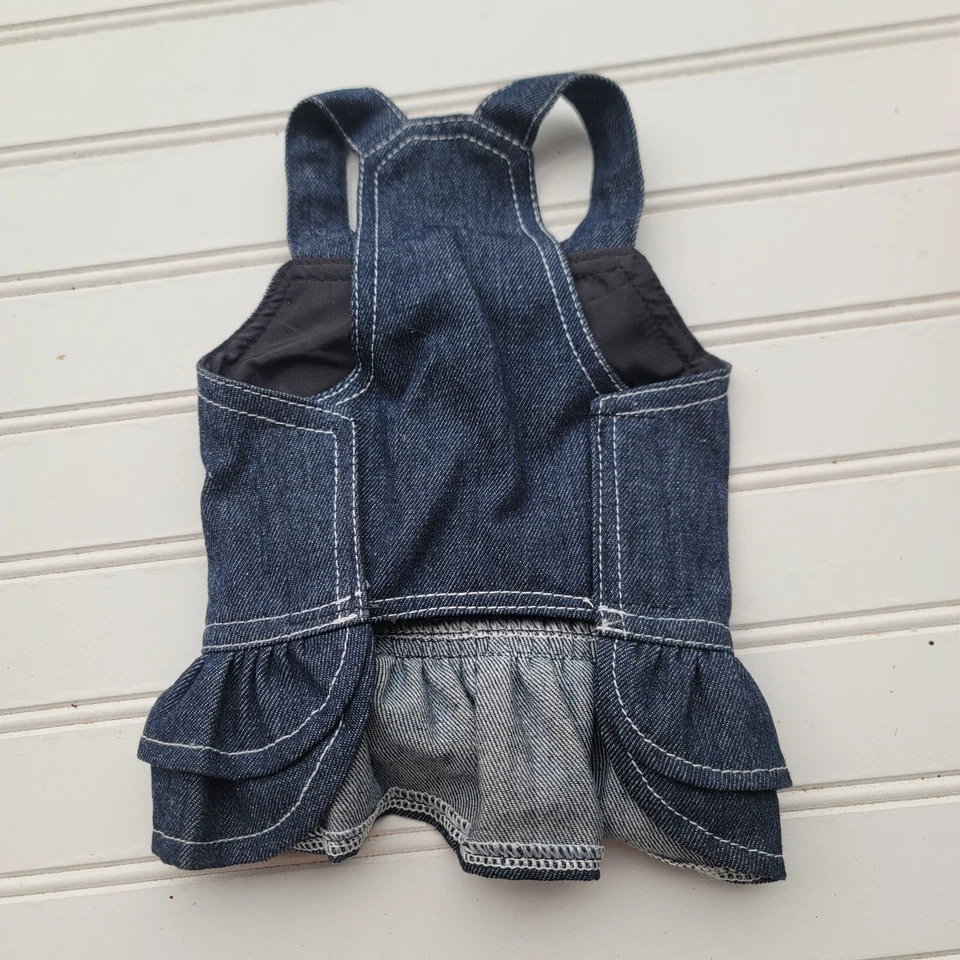 Комплект из 2 милый бант домашних животных собак платье ремень тюль Jean синий розовый бант розовый Sz M - Изображение 4 из 4