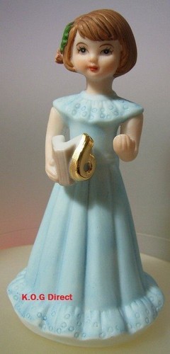 ENESCO GROWING UP GIRLS AGE 6 BRUNETTE FIGURINE CAKE TOPPER BRAND NEW E9530 - Picture 3 of 4