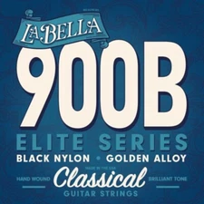 La Bella Guitar Strings Classical 900 Black Nylon Golden Alloy Polished