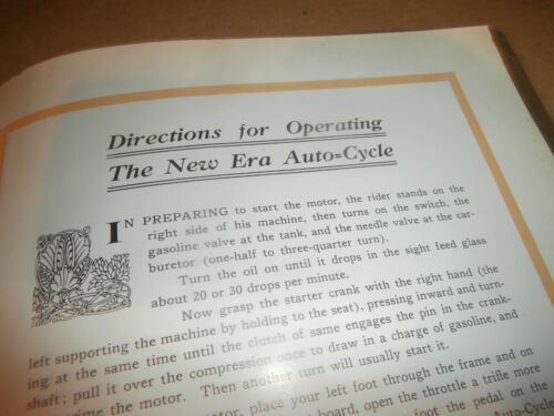 Vintage Original 1910 New Era Auto-Cycles Dayton OH Motorcycle Catalog - Rare - Picture 10 of 10