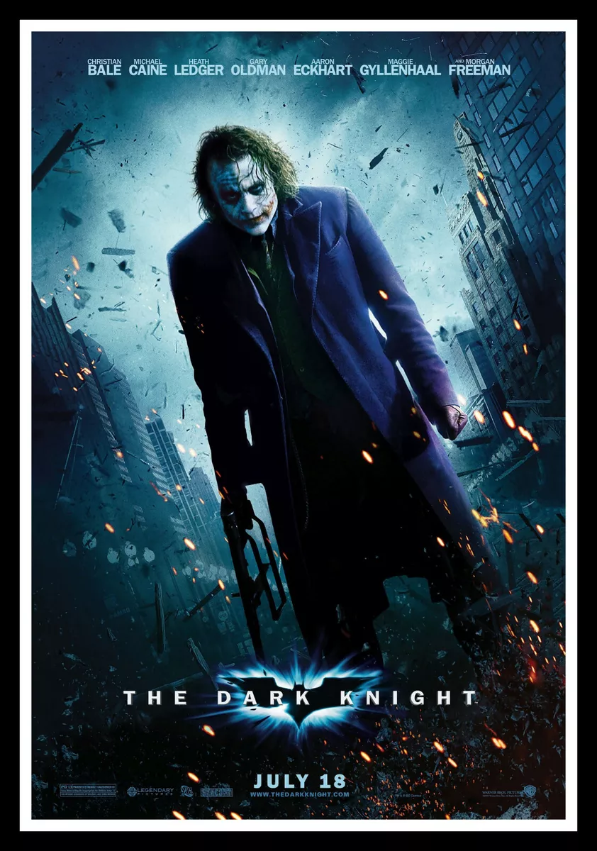 The Dark Knight Joker Movie Poster Print Unframed Canvas Prints