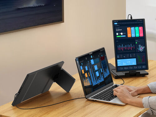 EVICIV 14 Zoll 2K Dual Portable Monitor Tragbarer Bildschirm Für PC Computer - Afbeelding 15 van 22
