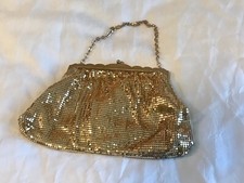 Vintage 1950's Whiting Davis Gold Mesh Purse w/Gold Clasp