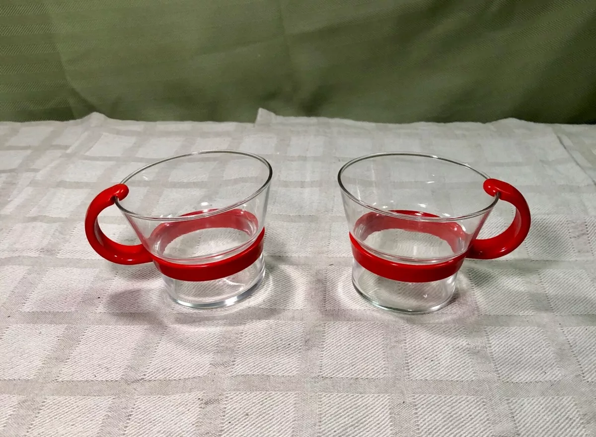 Vintage Bodum Coffee Mugs, Pair of Glass Cappucino Espresso Cups