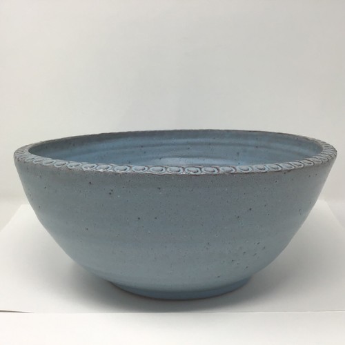 Large Vintage 11.5” Hand Turned Studio Art Pottery Stoneware Salad Bowl - Picture 4 of 5
