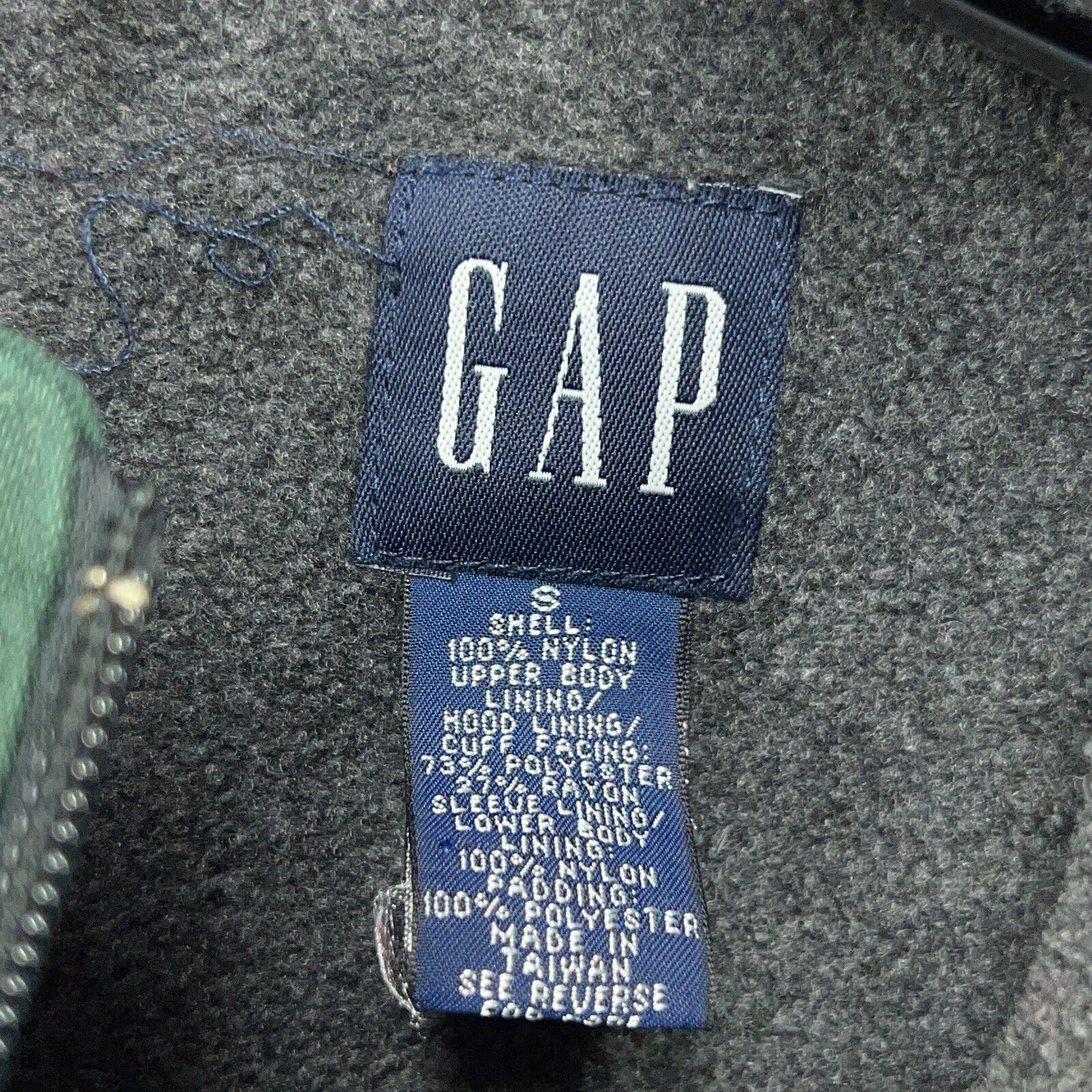 Gap Windbreaker Jacket Mens Small Green 1/4 ZIp L… - image 6