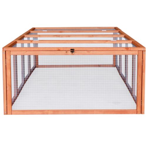 Wooden Rabbit Run Guinea Pig Chicken Duck Ferret Puppy Pet Enclosure Roof Hutch - Picture 23 of 25
