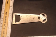 Drink Ballantine Ale & Beer Vintage Bottle Opener Newark New Jersey F7A10