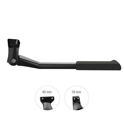 Ursus Béquille Arrière Mooi – Pour Adultes, Noir, Taille Unique, Compatible Roues 24-28 Pouces