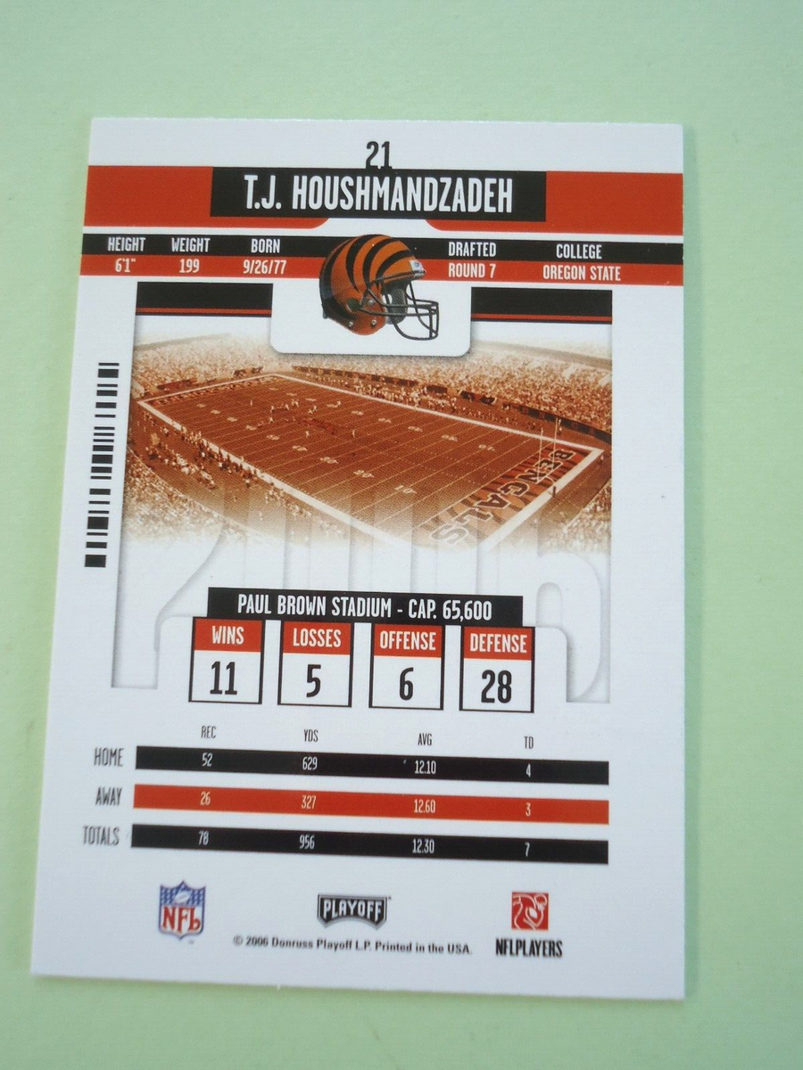 T.J. Houshmandzaden - 2006 Playoff Autographed Football card