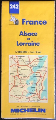 No 242 Michelin Map Alsace And Lorraine 1991 Ebay