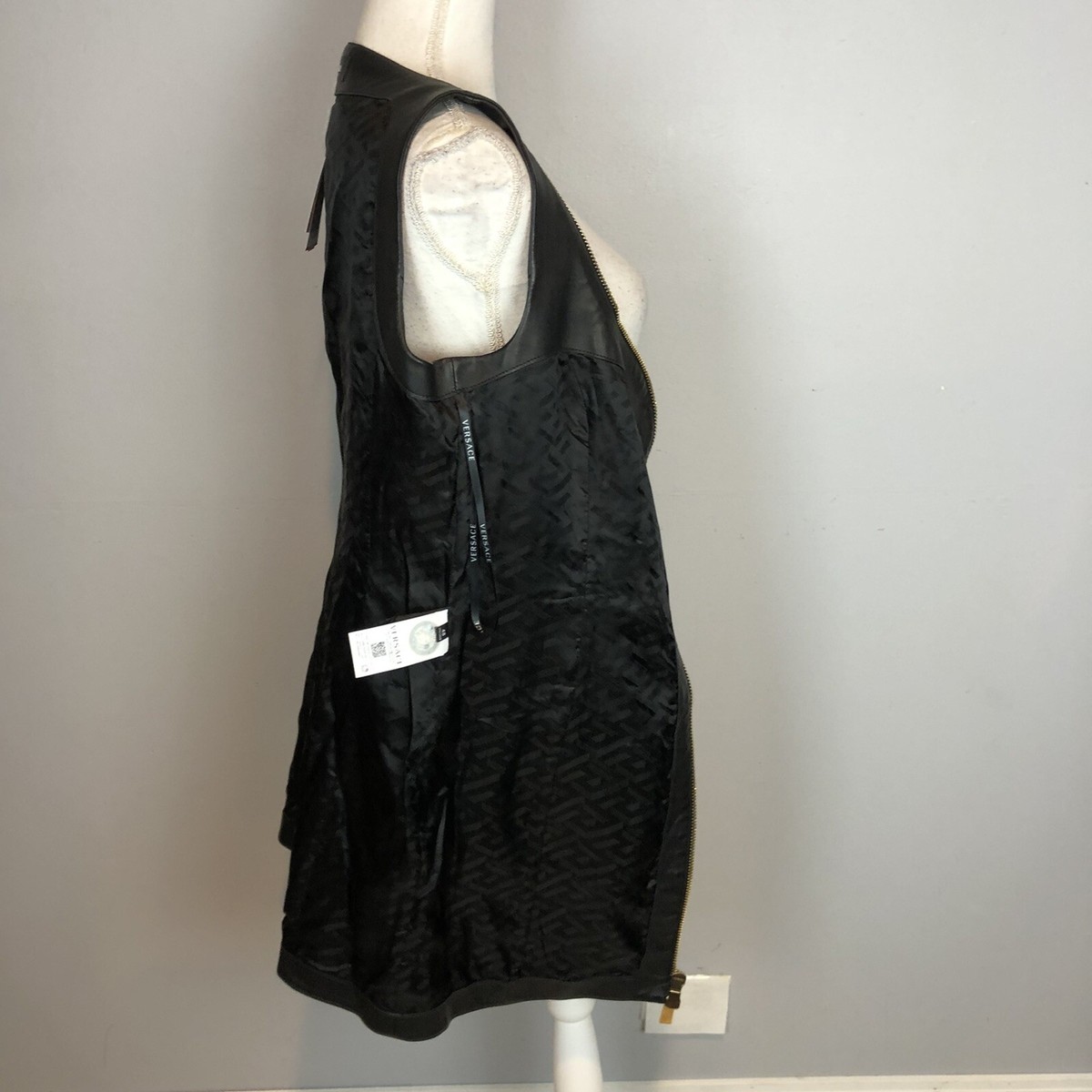 オールインワン・サロペット Versace Black Leather Dress 90_1013624-