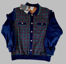 Cricket Lane Women's Vintage Pullover Plaid Knit Jacket Size Large Nwt .. Jh1285