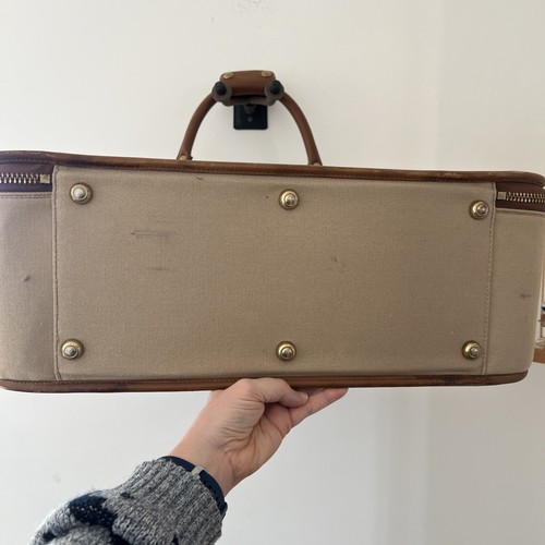 VTG Marley Hodgson No. 51 GHURKA Traveler Canvas Leather Luggage Bag Weekender - Bild 5 von 11