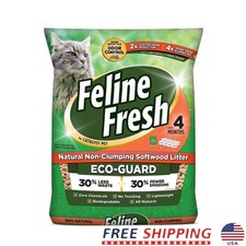 Natural Pine Cat Litter 40lb Non-Clumping Odor Neutralizing Dust-Free Pellets US