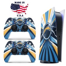 Los Angeles Chargers PS5 Console  Controller Vinyl Skin Wrap Decal Set