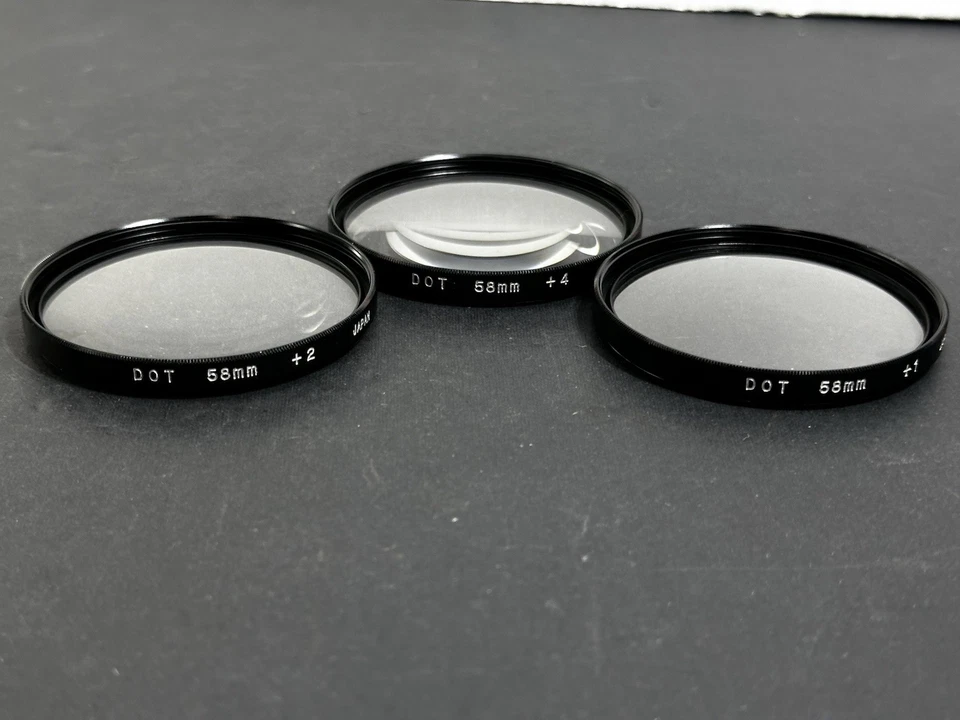 Dot 58mm +1, +2, +4 Close-up, Macro And Diopter Filter Set For Lens : Japan Made - Image 2 of 4