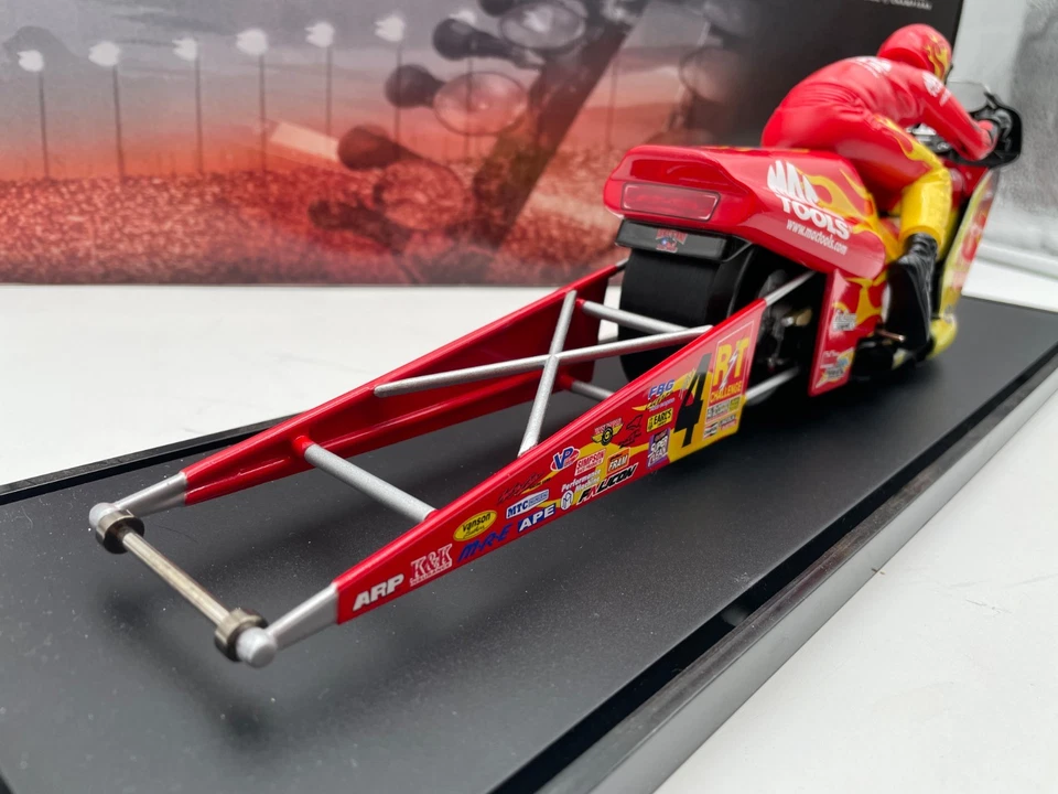 Action Antron Brown Mac Tools 2001 Pro Stock Bike 1:9 Scale Diecast Case and Box - Image 3 of 4
