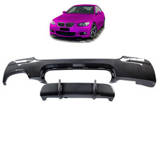 Heckansatz Diffusor Passend f�r BMW E92 Coupe E93 Cabrio M-Paket 2-ROHR