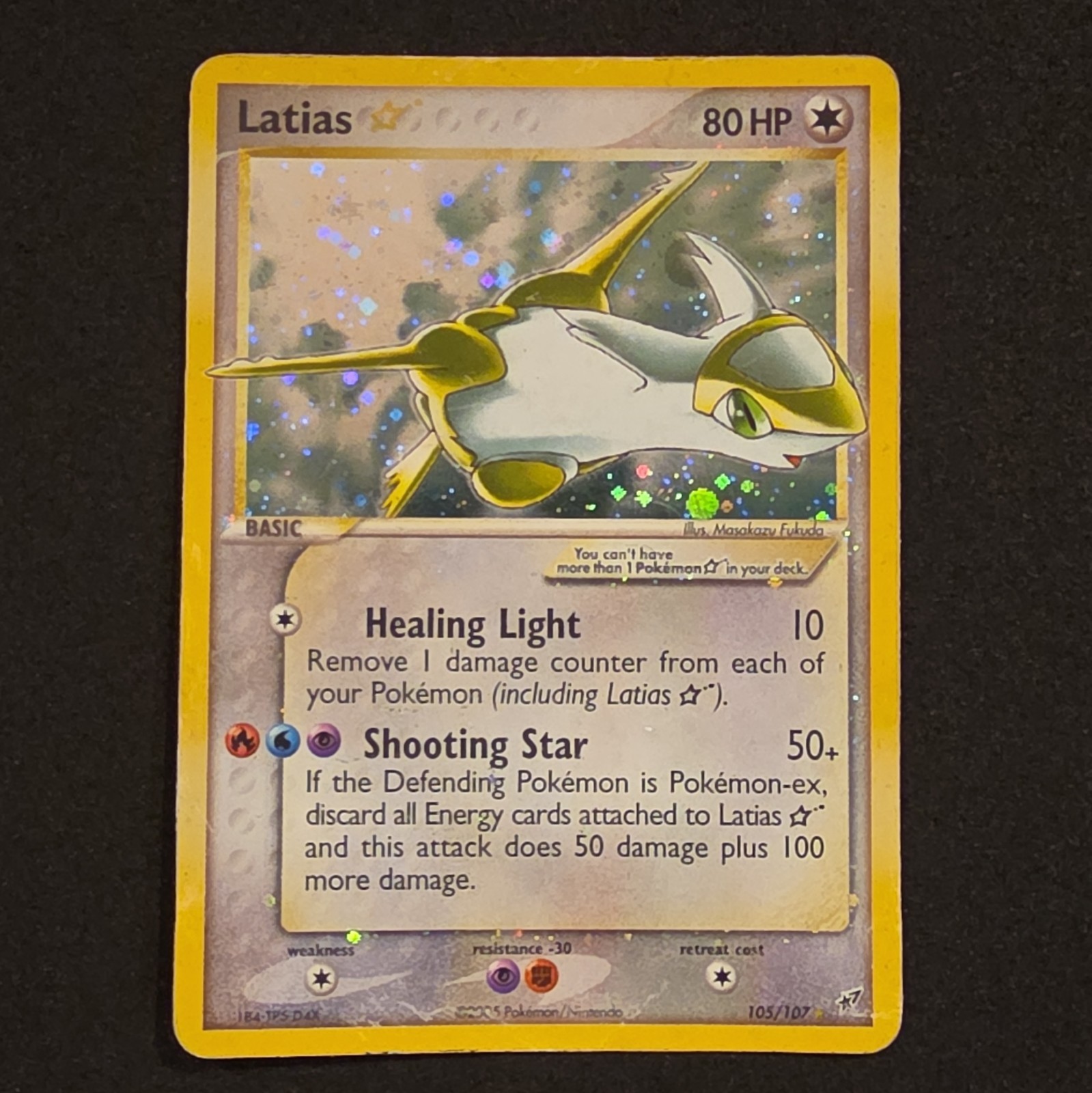Nintendo Pokemon TCG Latias Star 105/107 EX Deoxys Holo Rare English 2005