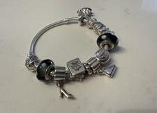 Pandora Charm Bracelet 7  Sterling Silver Wit...