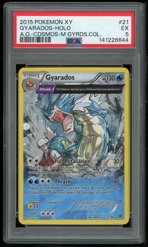 Pokemon TCG Gyarados Cosmos Holo #21 Ancient Origins 2015 PSA 5 EX