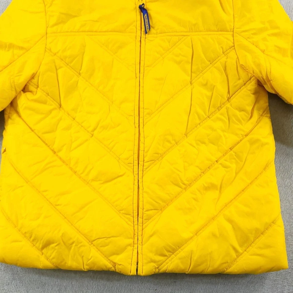 Chaqueta Ralph Lauren Mujer Mediana Amarillo Brillante Acolchada Puffer Bolsillos con Cremallera Completa Foto 2 de 4