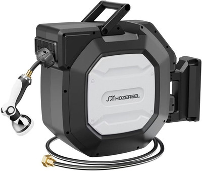 5/8'' X 100 Ft Heavy Duty Retractable Garden Hose Reel by HOZEREEL, Outdoor Garde