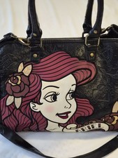 Disney Loungefly Embossed Leather Handbag Ariel Little Mermaid Vintage