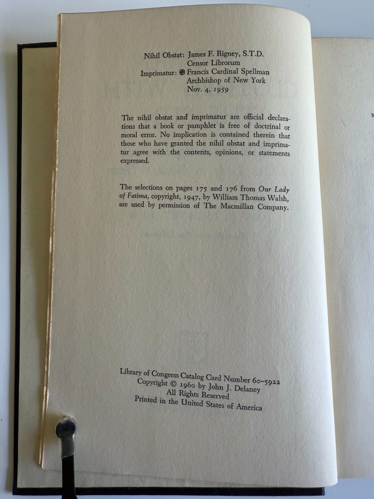 A Woman Clothed With The Sun, John, J. Delaney - 1960 - Hardcover Book DJ