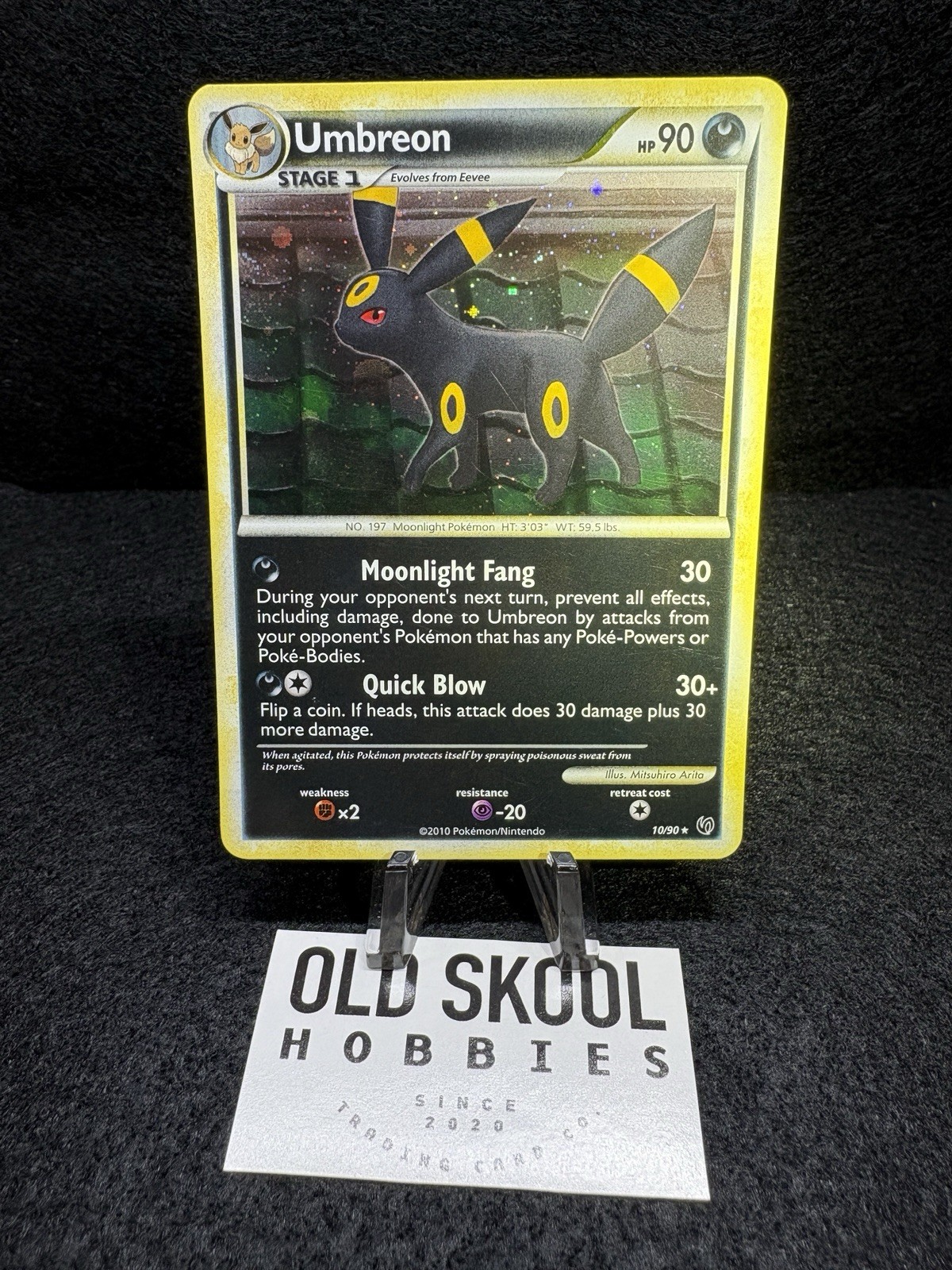 Pokemon TCG: HGSS Undaunted ~ Umbreon Holo Rare 10/90 ~ NM