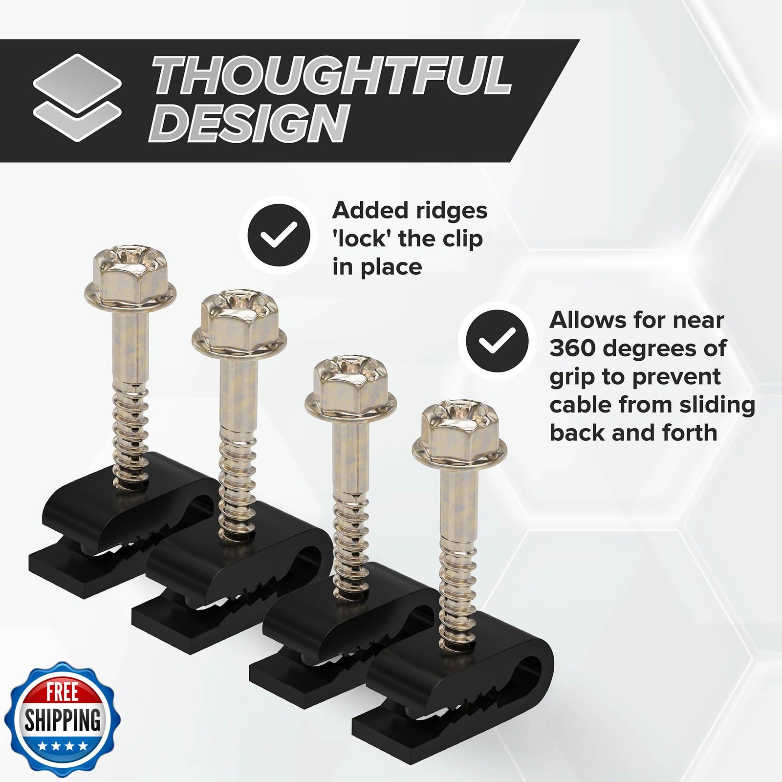 THE CIMPLE CO - Mini Wire Cable Clips, Electrical Wire Cable Clip, 1/10 in (3