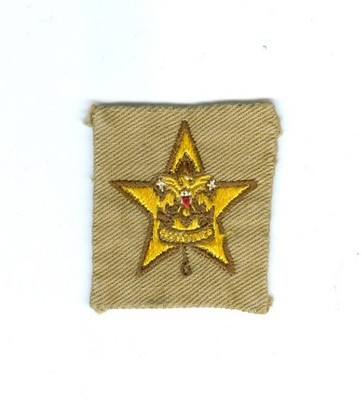 BSA   1925-1942 Star Scout badge tan cloth dl