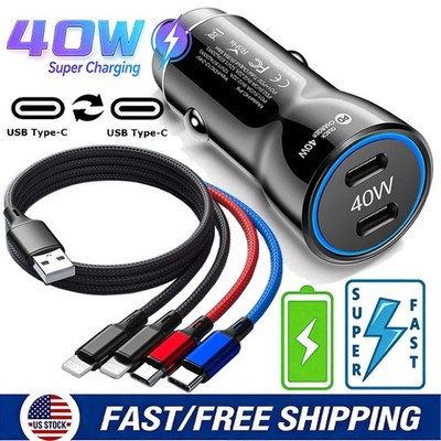 40W Super Fast Charging USB Type C Wall Charger For Samsung iPhone Android Phone