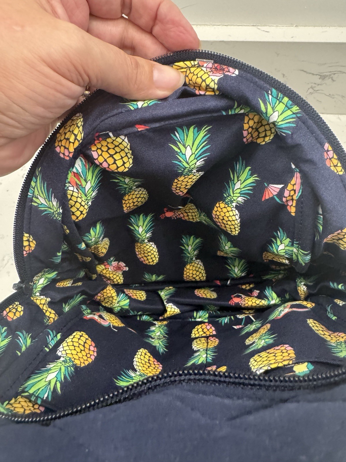 Vera Bradley Pineapple Backpack SMALL Handbag Min… - image 8