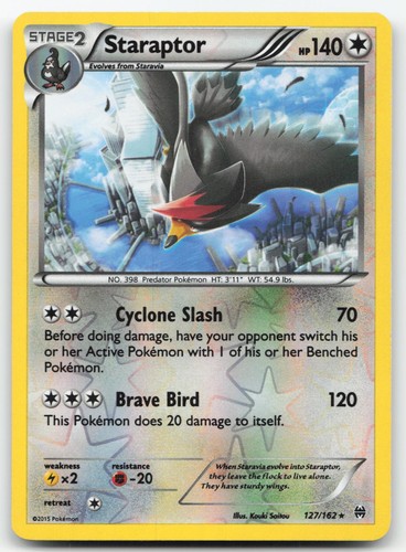 Staraptor 127/162 Rare BREAKthrough Pokemon Reverse Holo Lightly Played