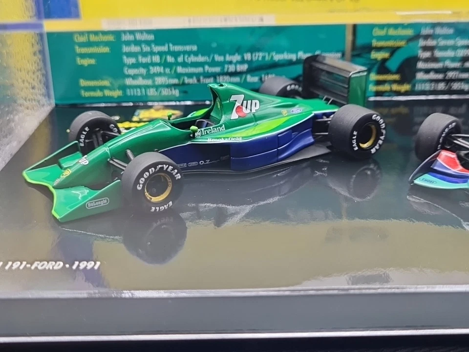 Minicha F1 1:43 #402109192 Jordan Set 1/5 1991/1992 Ford 191 u. Yamaha mit OVP  - Bild 2 von 4